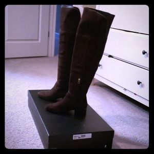 Coach Lucia Split Suede Chestnut boots